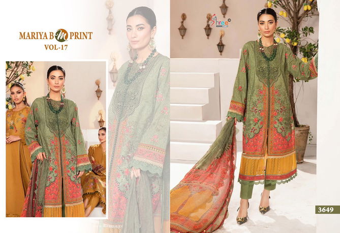 Mariya B Mprint Vol 17 By Shree Embroidery Cotton Pakistani Suits Wholesale Online
